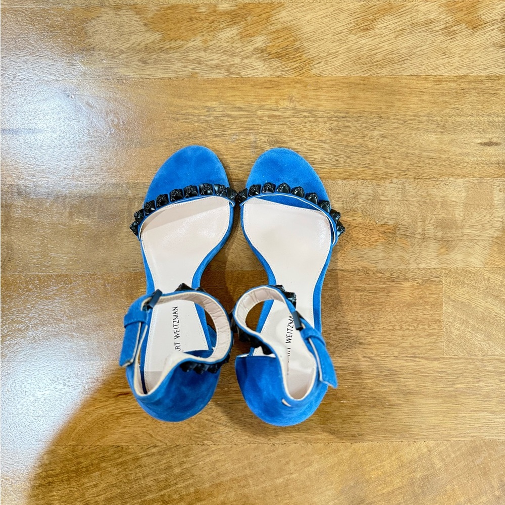 Stuart Weitzman Blue and Black Heels